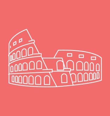 Vektör çizim renkli colosseum