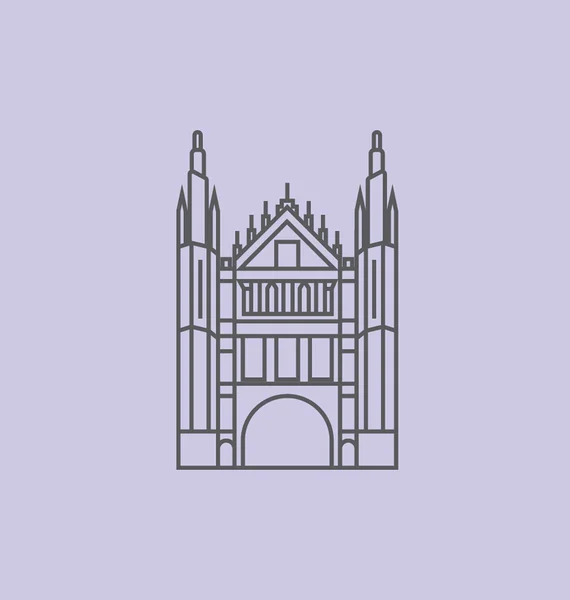 Illustration vectorielle colorée du Collège Marischal — Image vectorielle