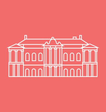 Catherine Palace coloredvector illüstrasyon