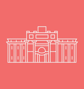 Trevi Çeşmesi vektör çizim renkli