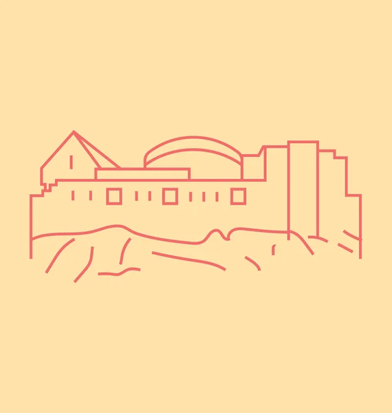 Illustration vectorielle colorée du château d'Édimbourg — Image vectorielle