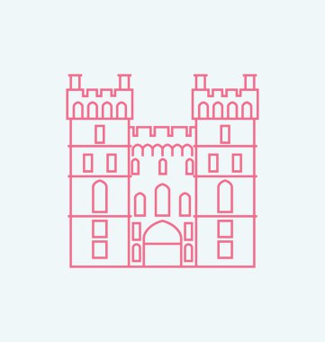 Windsor Castle vektör çizim renkli