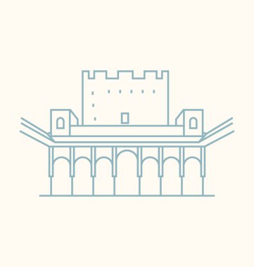 Alhambra vektör çizim renkli