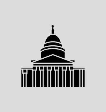 Pantheon katı vektör çizim