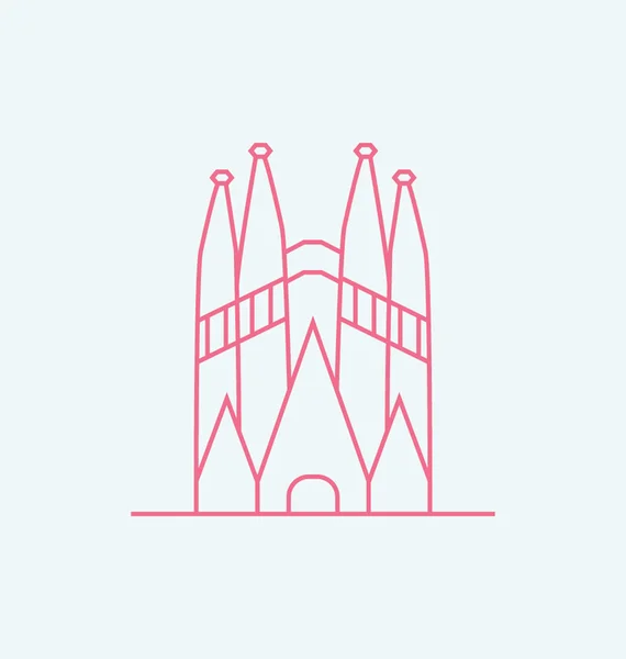 Illustration vectorielle de couleur Sagrada Familia — Image vectorielle