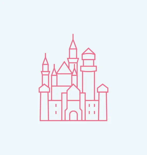 Neuschwanstein Castle colored Vector Illustration — Stock Vector