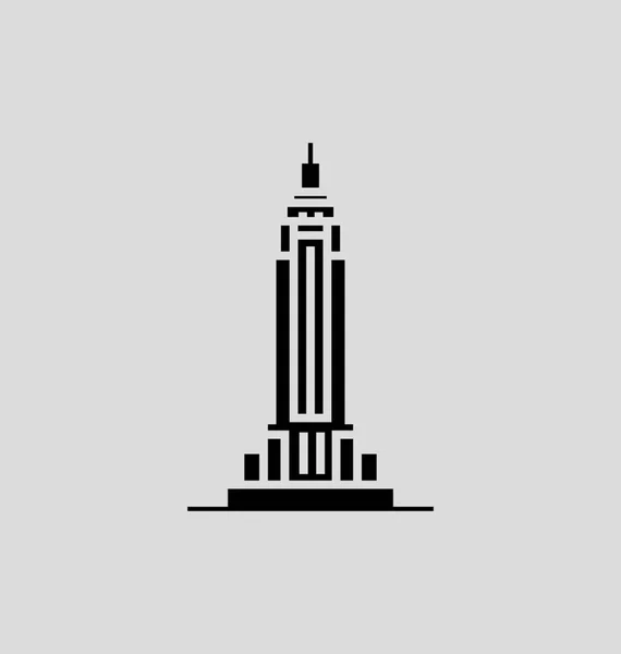 Empire State Building Solid Vector Illustration — Stock Vector