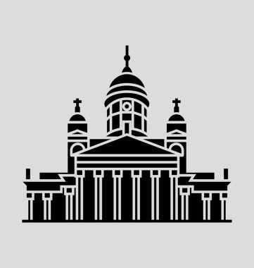 Helsinki Katedrali katı vektör çizim