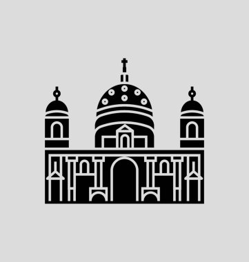 Berlin Cathedral katı vektör çizim