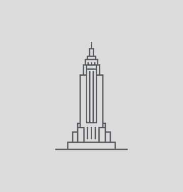 Empire State Binası sağlam vektör çizim
