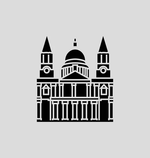 St pauls kathedrale solide vektorillustration — Stockvektor