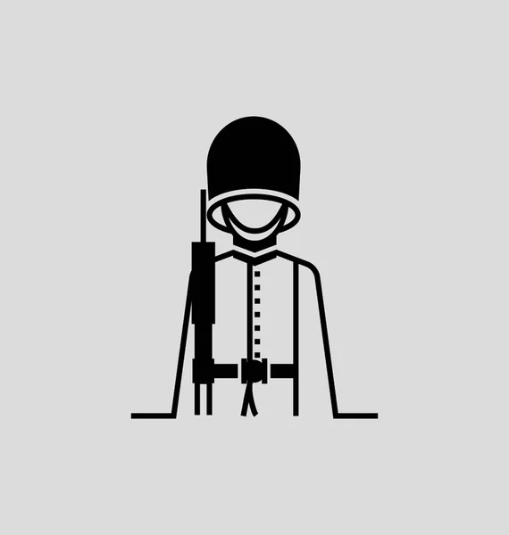 Illustration vectorielle solide de Queen's Guard — Image vectorielle