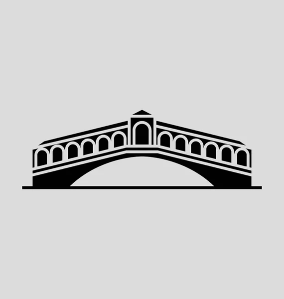 リアルト橋の固体のベクトル図 — ストックベクタ