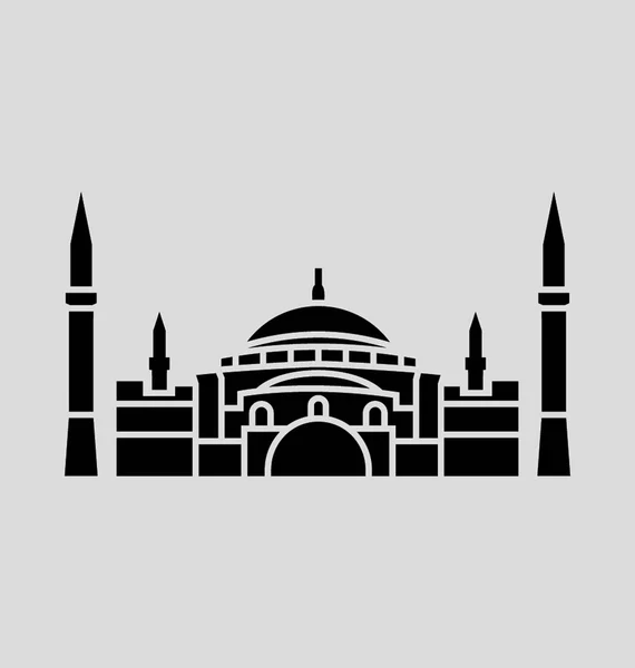 Hagia Sophia szilárd vektoros illusztráció — Stock Vector