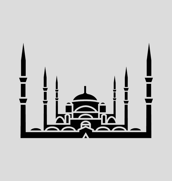 Blaue Moschee, Istanbul solide Vektorillustration — Stockvektor