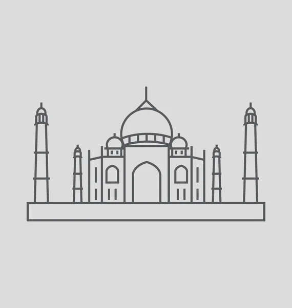 Taj Mahal'ı katı vektör çizim — Stok Vektör