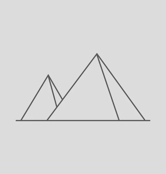Pyramid Solid Vector Illustration — Stock Vector