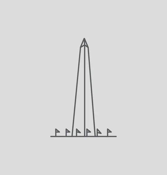 Washingtonův Monument solidní vektorové ilustrace — Stockový vektor
