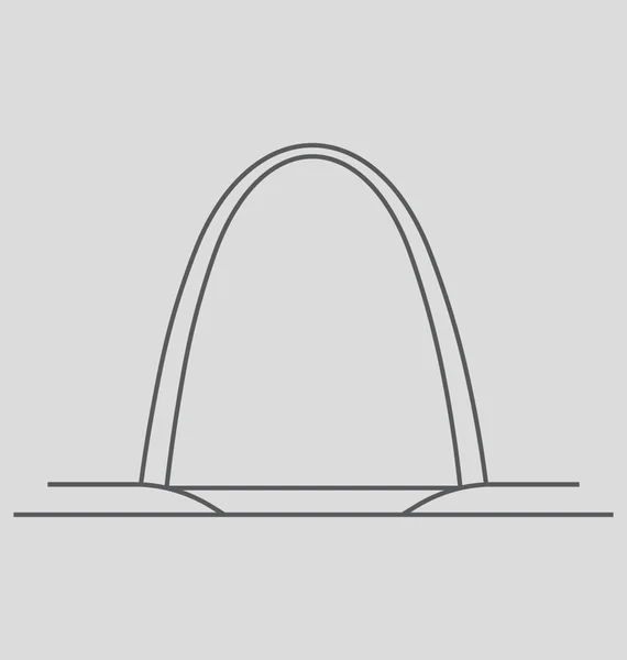 Gateway Arch solide vectorillustratie — Stockvector