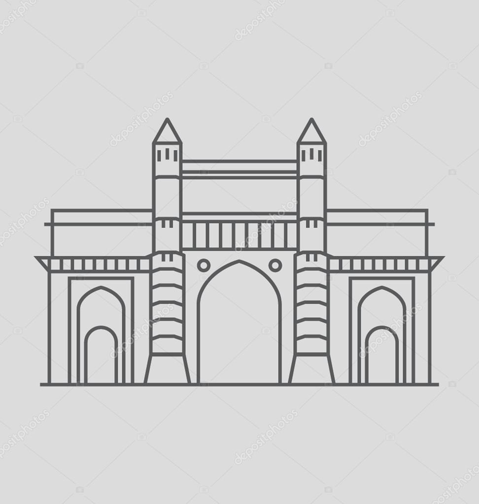 Mumbai City Icon Architectural Symbol Of Mumbai Gateway Of India Indian  Architecture Indian Famous Travel Plalce Royalty Free SVG Cliparts  Vectors And Stock Illustration Image 132125095