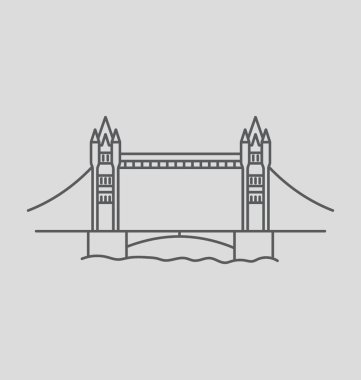 Tower Bridge katı vektör çizim