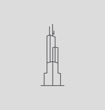 Willis Tower katı vektör çizim