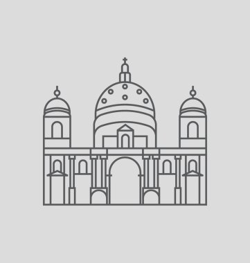 Berlin Cathedral katı vektör çizim