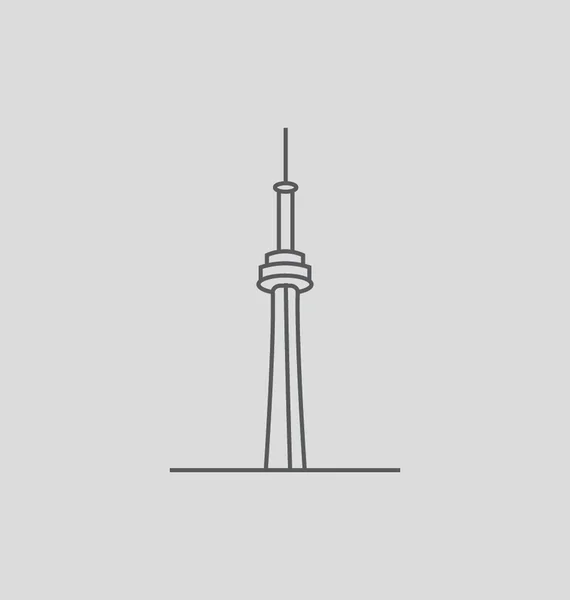 Cn Tower Solid Vector Illustration — Stock Vector