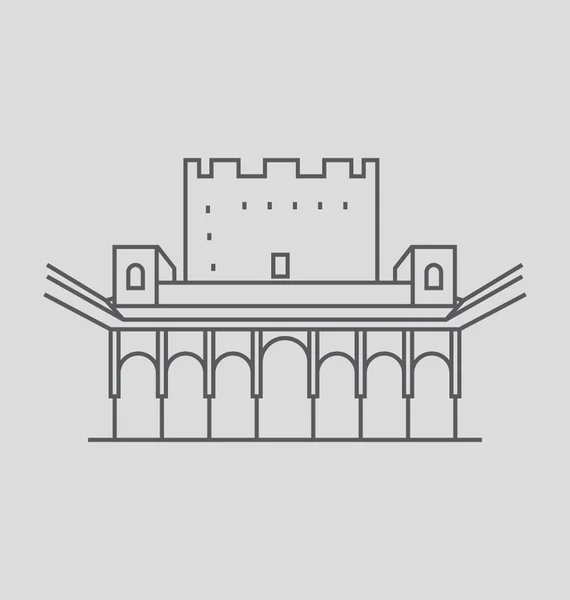 Alhambra Solid Vector Illustration — Stock Vector