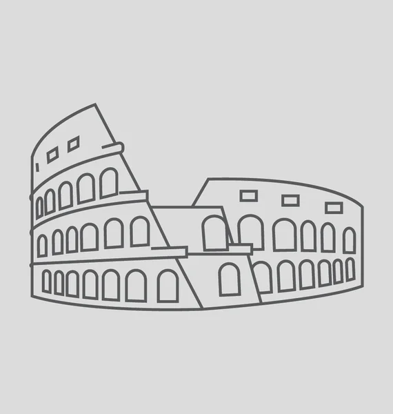 Ilustración de vectores sólidos de coliseo — Vector de stock