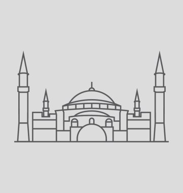 Ayasofya'nın katı vektör çizim