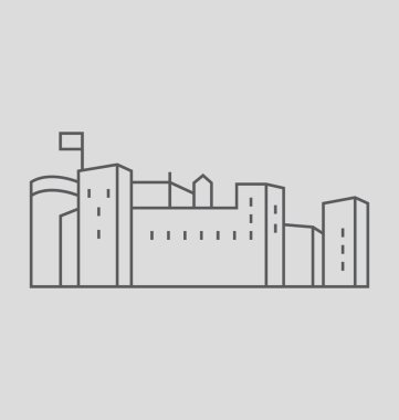 Festung Hohensalzburg katı vektör çizim