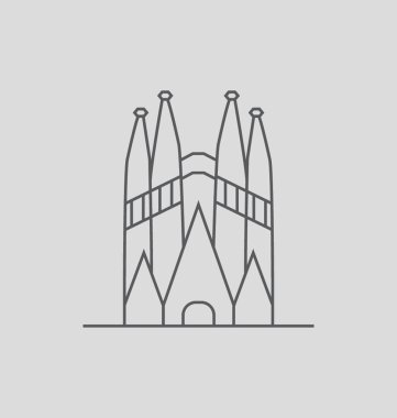 Sagrada Familia katı vektör çizim