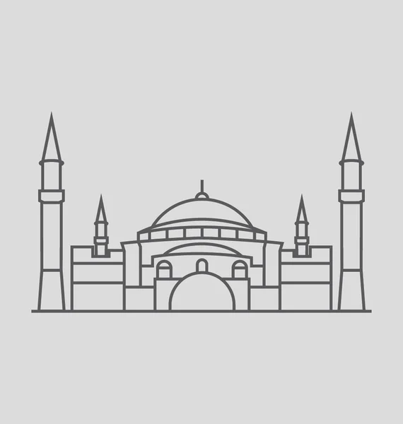 Illustration vectorielle solide de Hagia Sophia — Image vectorielle