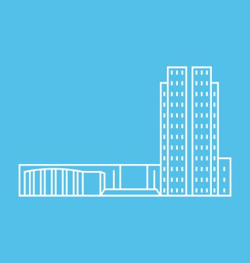 North Dakota State illüstrasyon renkli