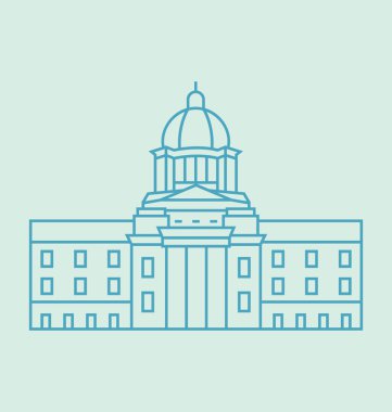 Güney Dakota illüstrasyon renkli