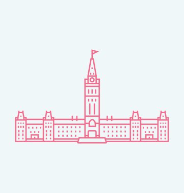 Ottawa hat illüstrasyon renkli