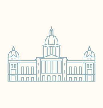 Iowa genel kurul hat illüstrasyon renkli