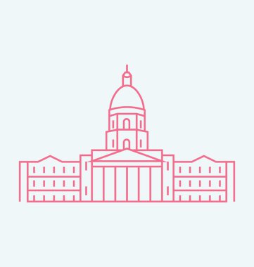 Kansas renkli çizgi çizim