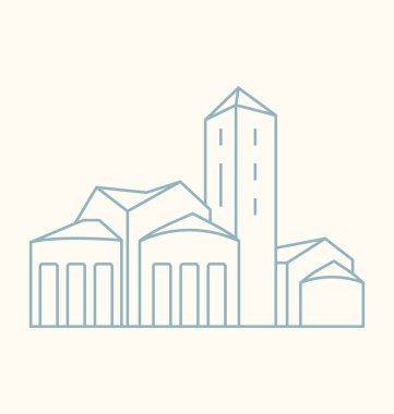 Bir Andorra La Vella hat illüstrasyon renkli