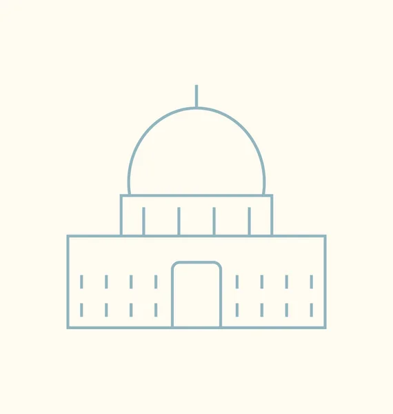 Jerusalén línea de color Ilustración — Vector de stock