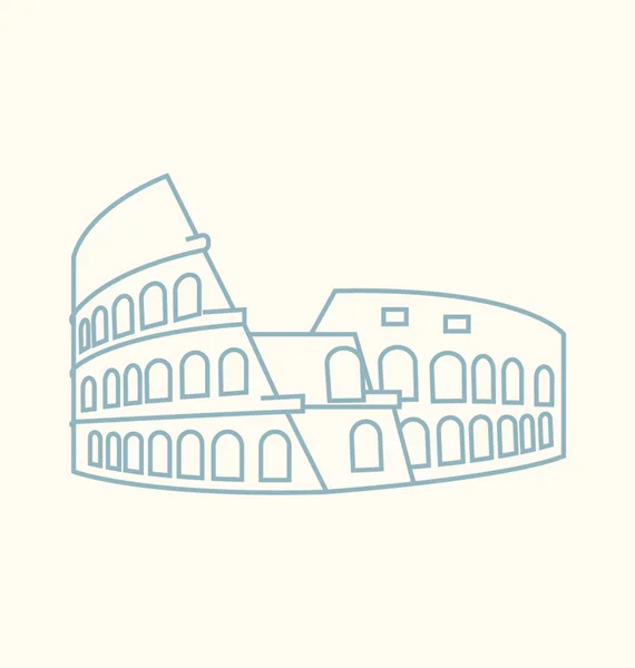 Róma színes vonal illusztráció — Stock Vector
