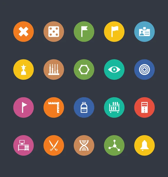 Glifos coloreados iconos vectoriales 40 — Vector de stock