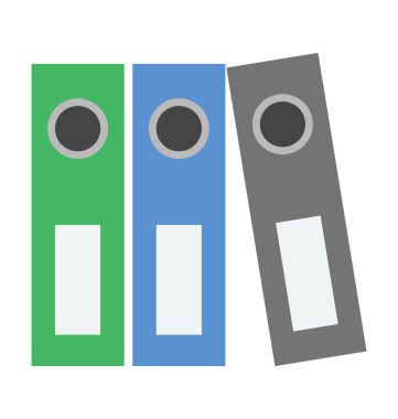 Dosyalar rafa düz simgesi