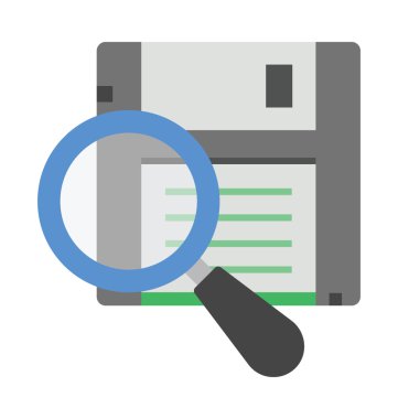 Arama disket düz simgeler