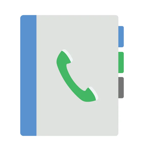 Icône plate annuaire téléphonique — Image vectorielle