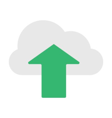 bulut upload düz simgesi