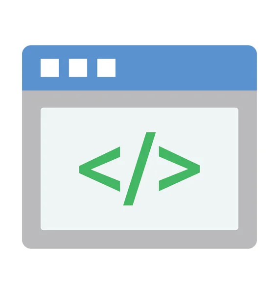 Html コーディング フラット アイコン — ストックベクタ