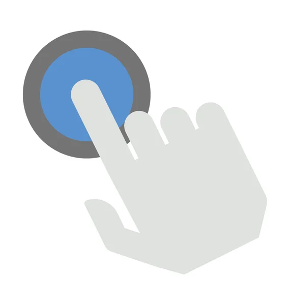 Finger Pressing Flat icon — Stock Vector