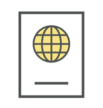 Pasaport kalın simge tasarlamak